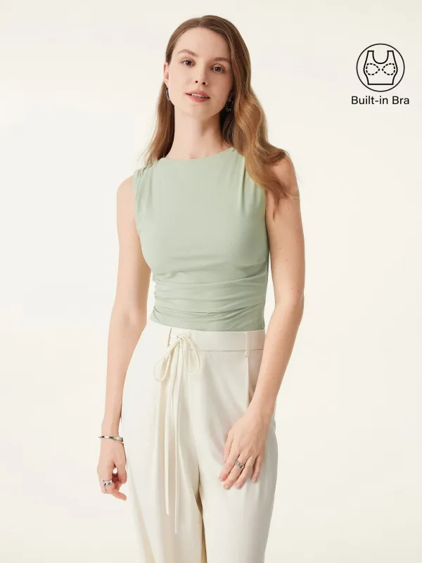 Boatneck Ruched New Airy Brami sold by ogl move