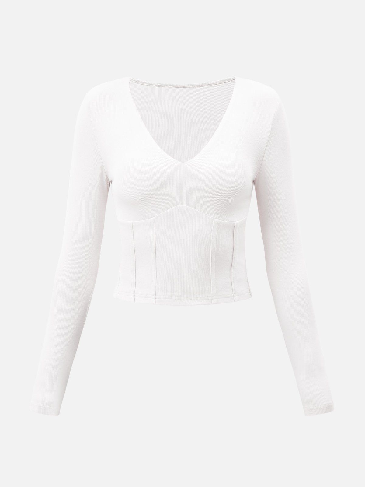 Eco-SkinKiss® Corset V-Neck Top sold by ogl move product image thumbnail 2
