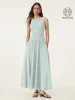 2Pcs Set Boatneck Brami Tank & Umbrella Maxi Skirt with Pockets sold by ogl move