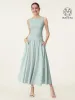 2Pcs Set Boatneck Brami Tank & Umbrella Maxi Skirt with Pockets sold by ogl move