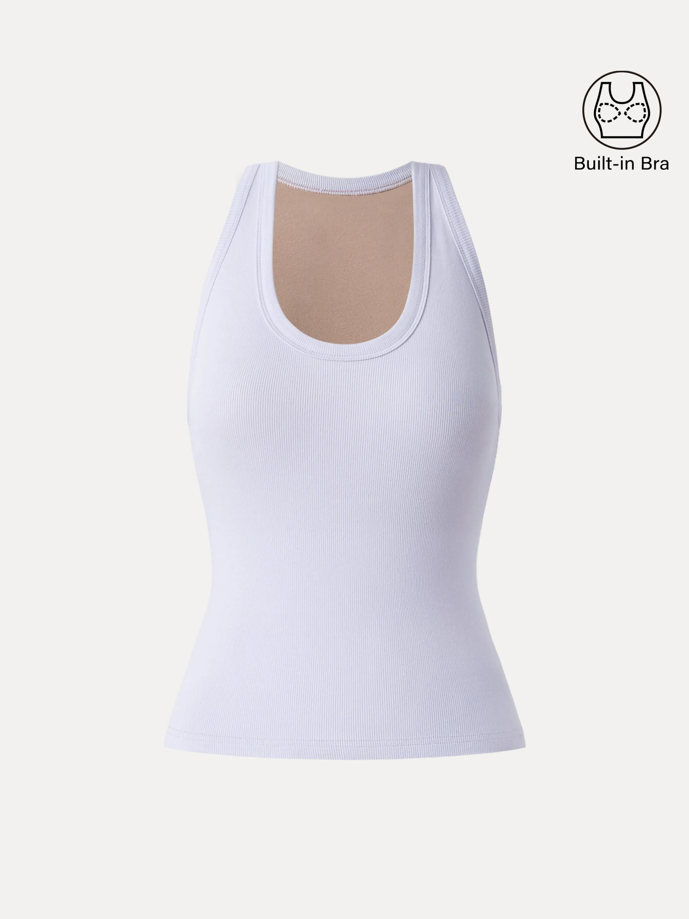 Stretch Cotton U-neck Racer Back Brami Tank sold by ogl move product image thumbnail 3