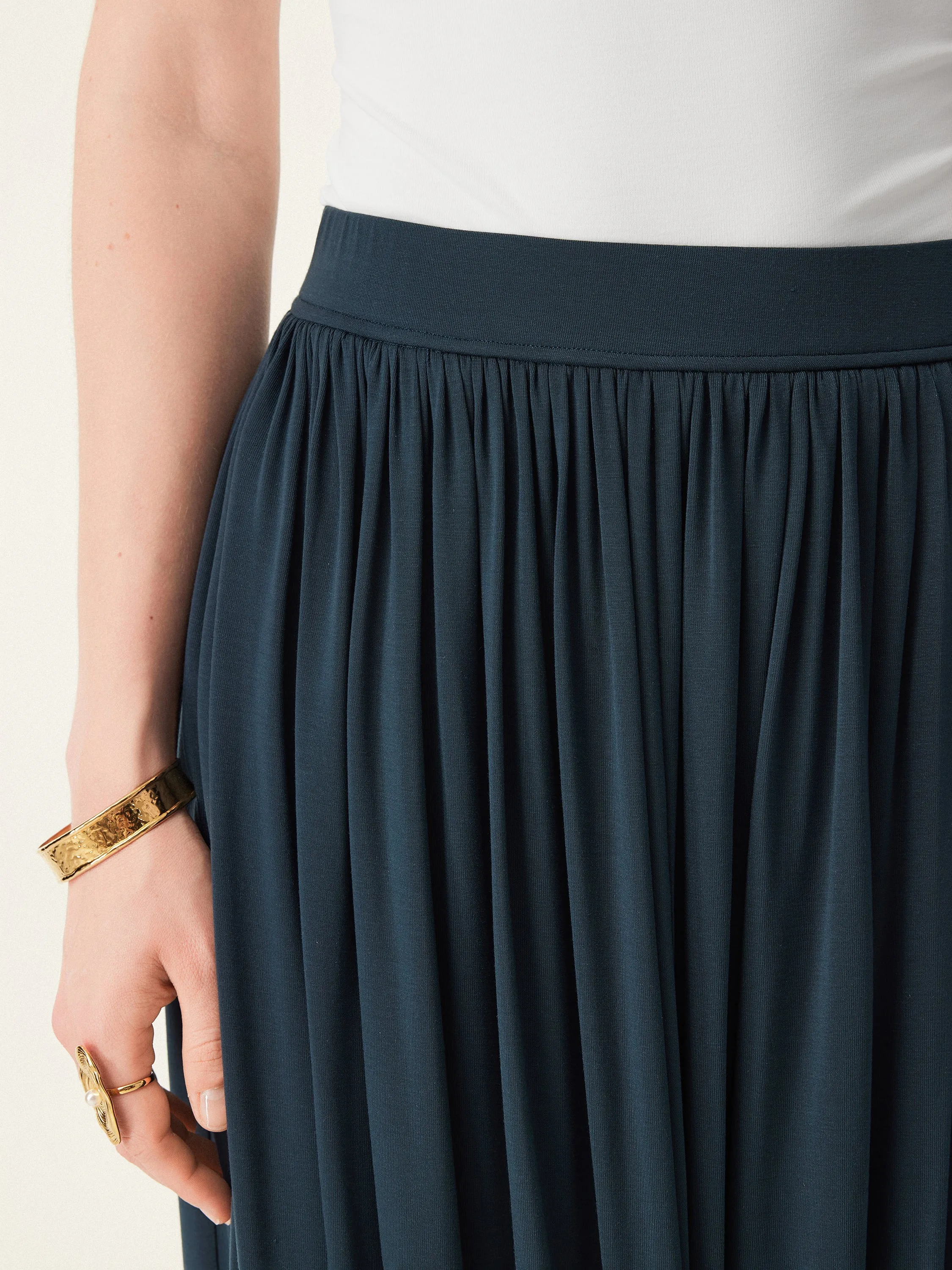 Artsy Twisted Hem Maxi Pull-on Skirt sold by ogl move product image thumbnail 5
