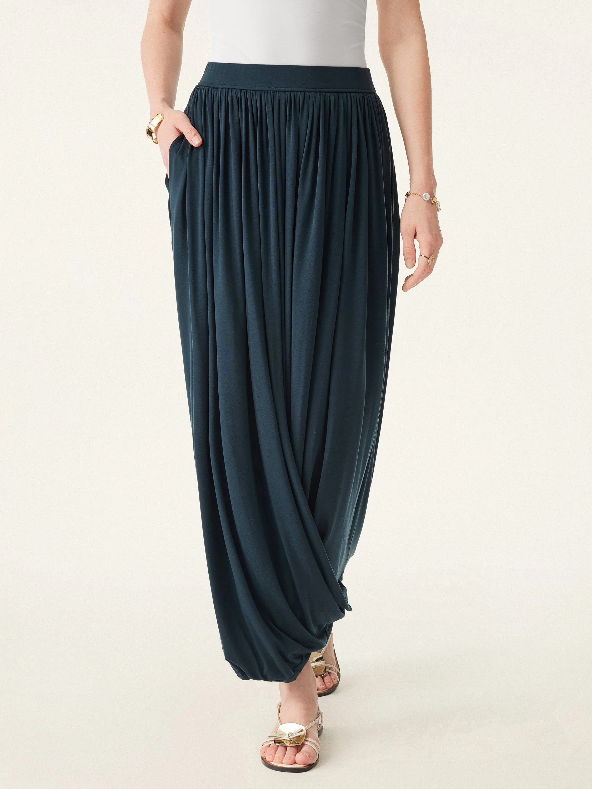 Artsy Twisted Hem Maxi Pull-on Skirt sold by ogl move product image thumbnail 3