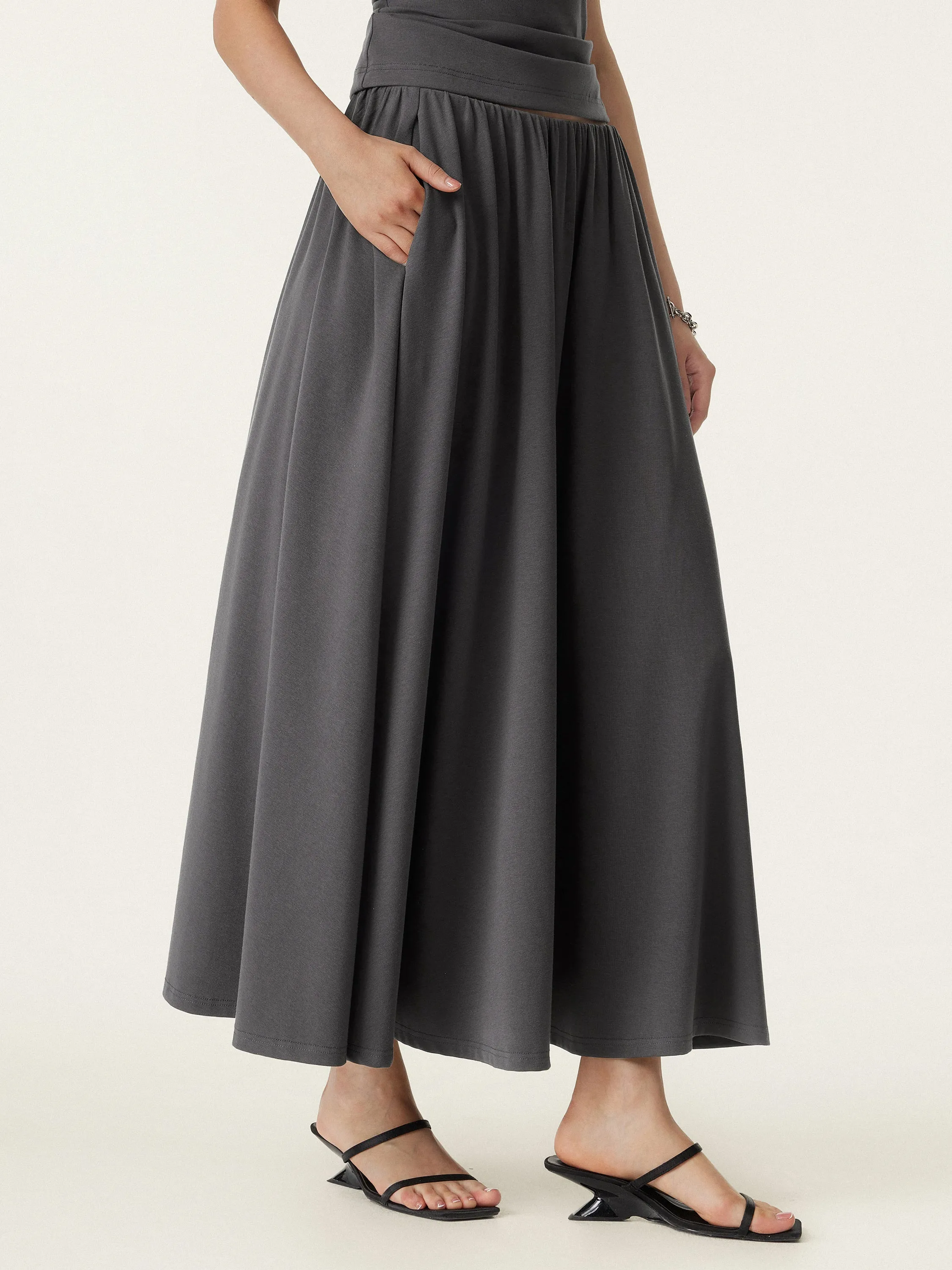 Umbrella Maxi Skirt with Pockets sold by ogl move product image thumbnail 5