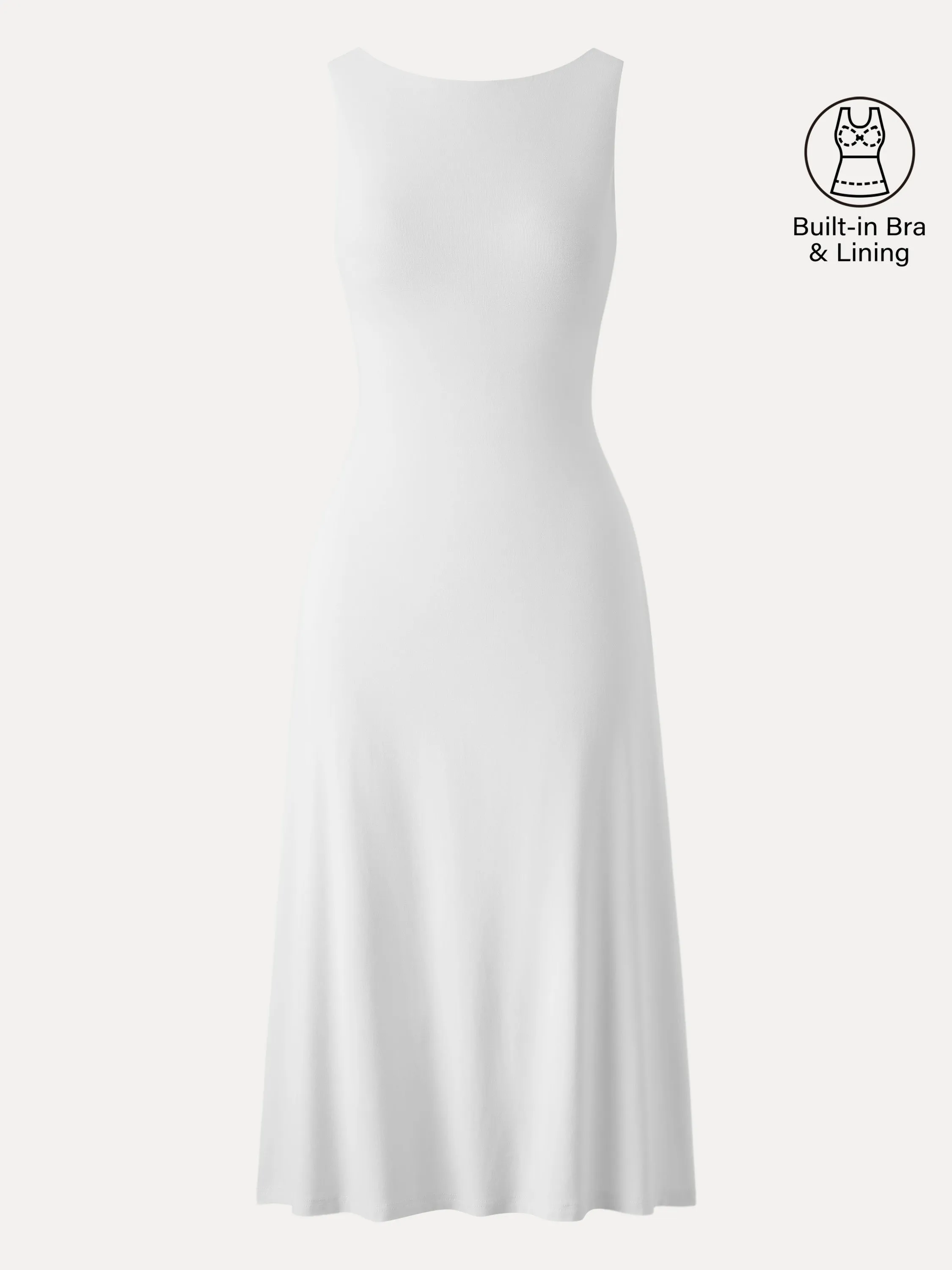 Classy Boatneck Open Back Bandless Midi Brami Dress sold by OGLmove product image thumbnail 4