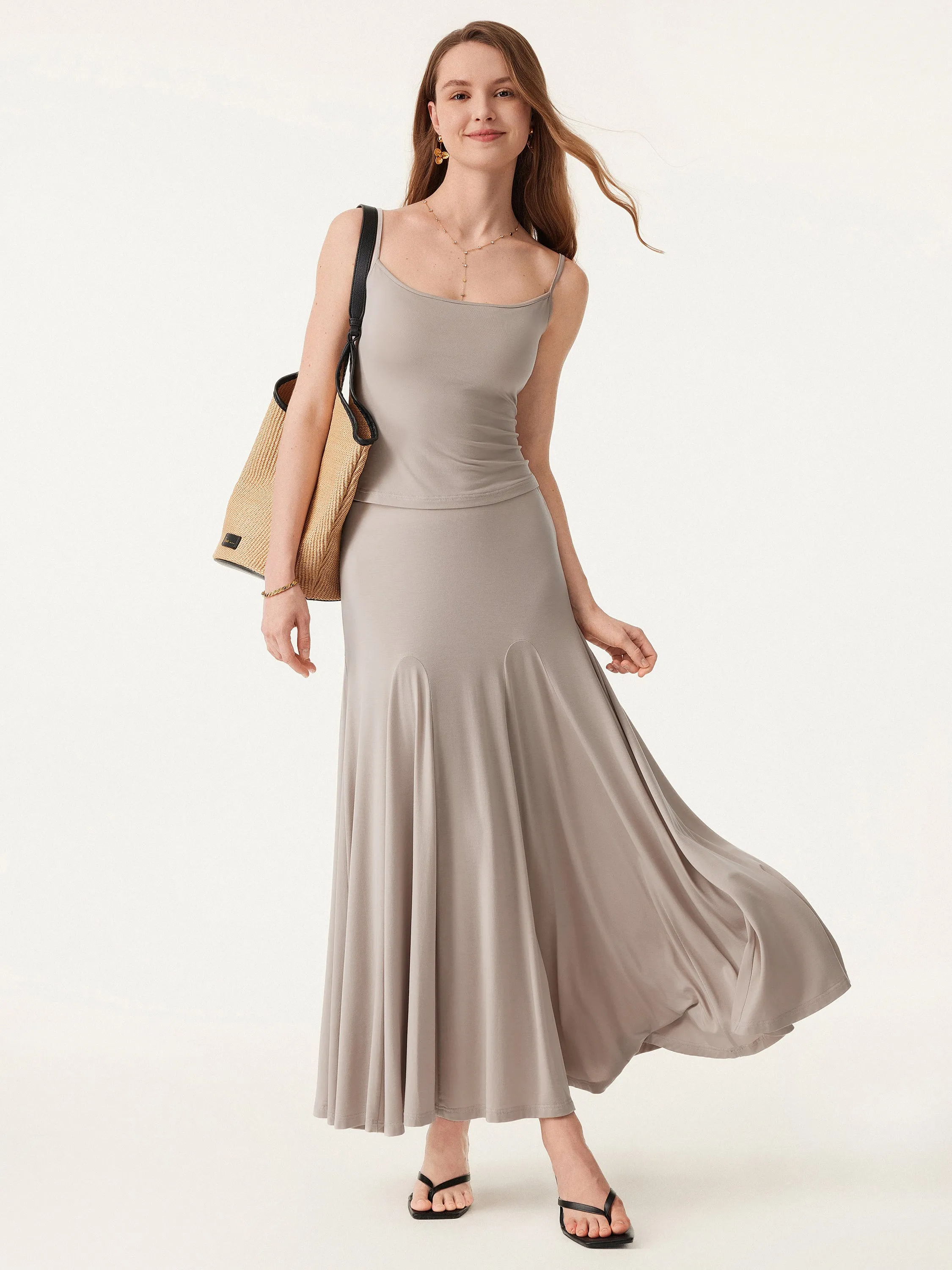 Ultrasoft Flowy Midi Pull-on Skirt sold by ogl move product image thumbnail 4