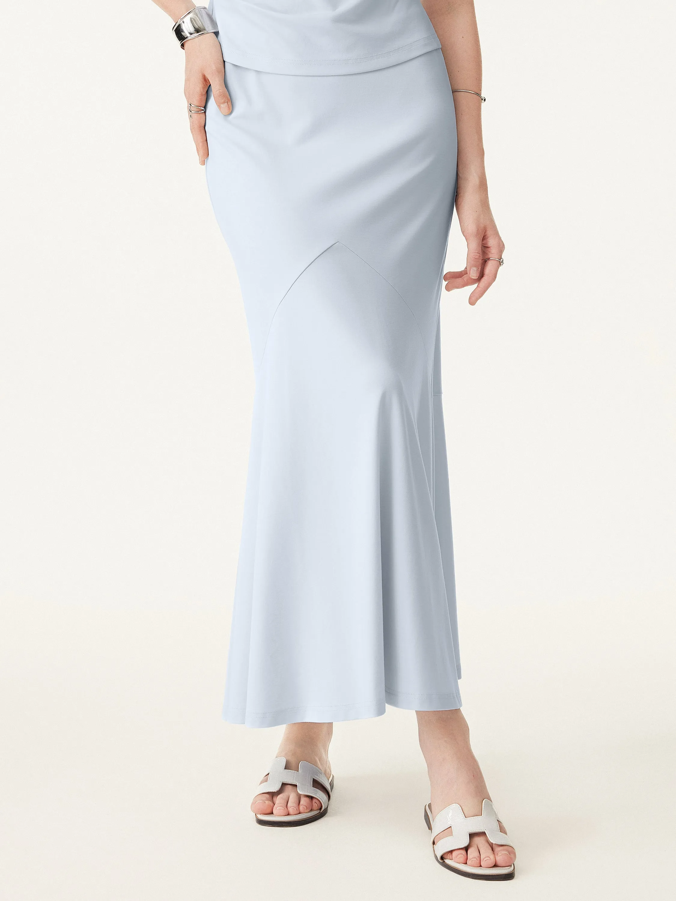 Drapery Midi Pull-on Circle Skirt sold by ogl move