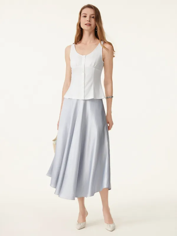 U-neck Faux Button Front Tank sold by ogl move