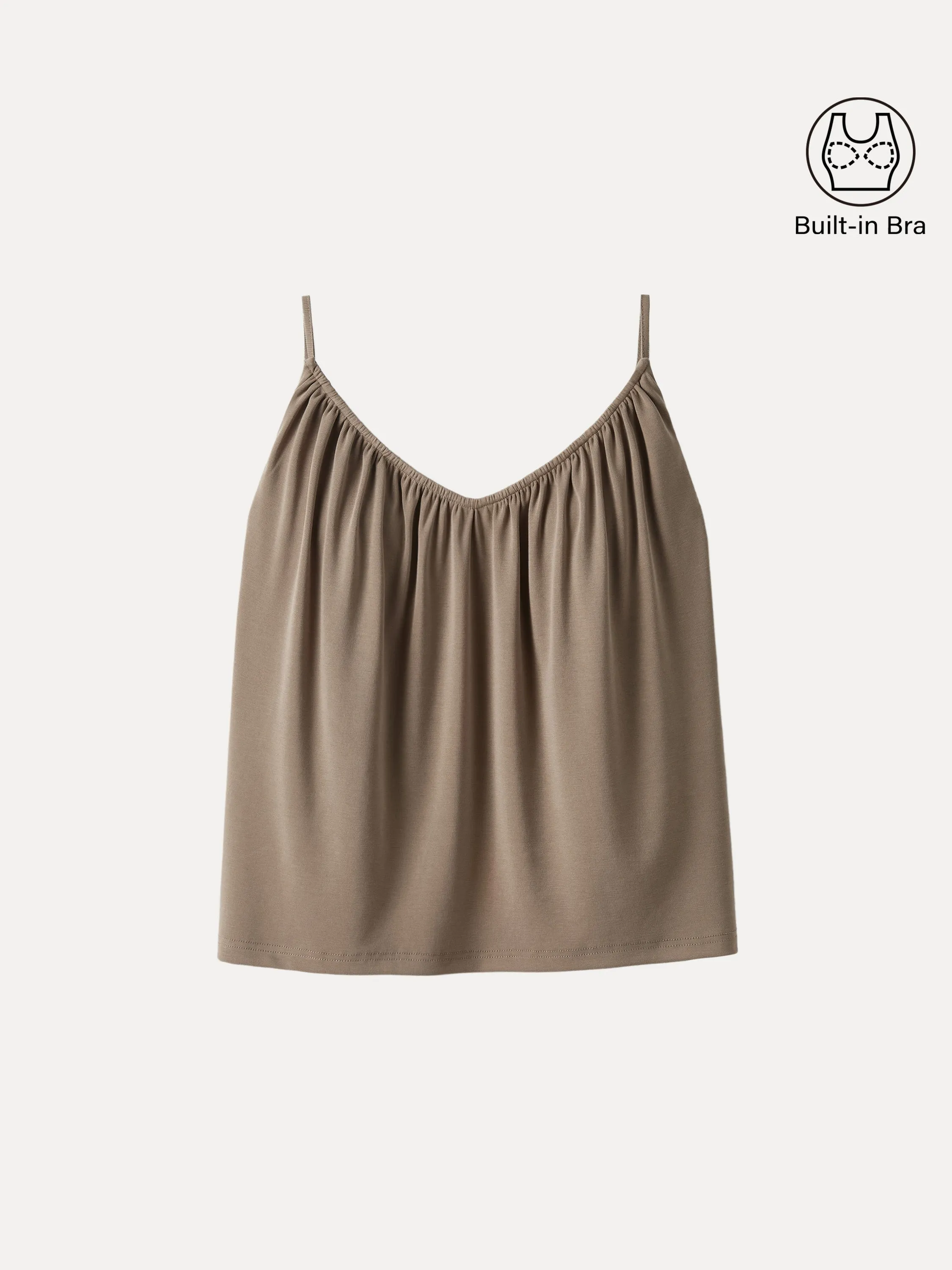 Sandwashed Scoop Neck Gathered Loose Spaghetti Brami sold by ogl move product image thumbnail 2