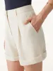 Wrinkle-resistant High Rise Cuffed Linen Shorts sold by ogl move