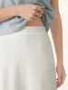 Flowy Cotton-linen Midi Flared Skirt sold by ogl move