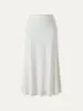 Flowy Cotton-linen Midi Flared Skirt sold by ogl move