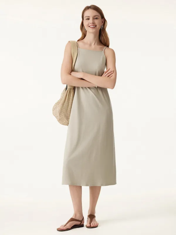 Wellbeing A-line Soft Linen Dress with Pockets sold by ogl move