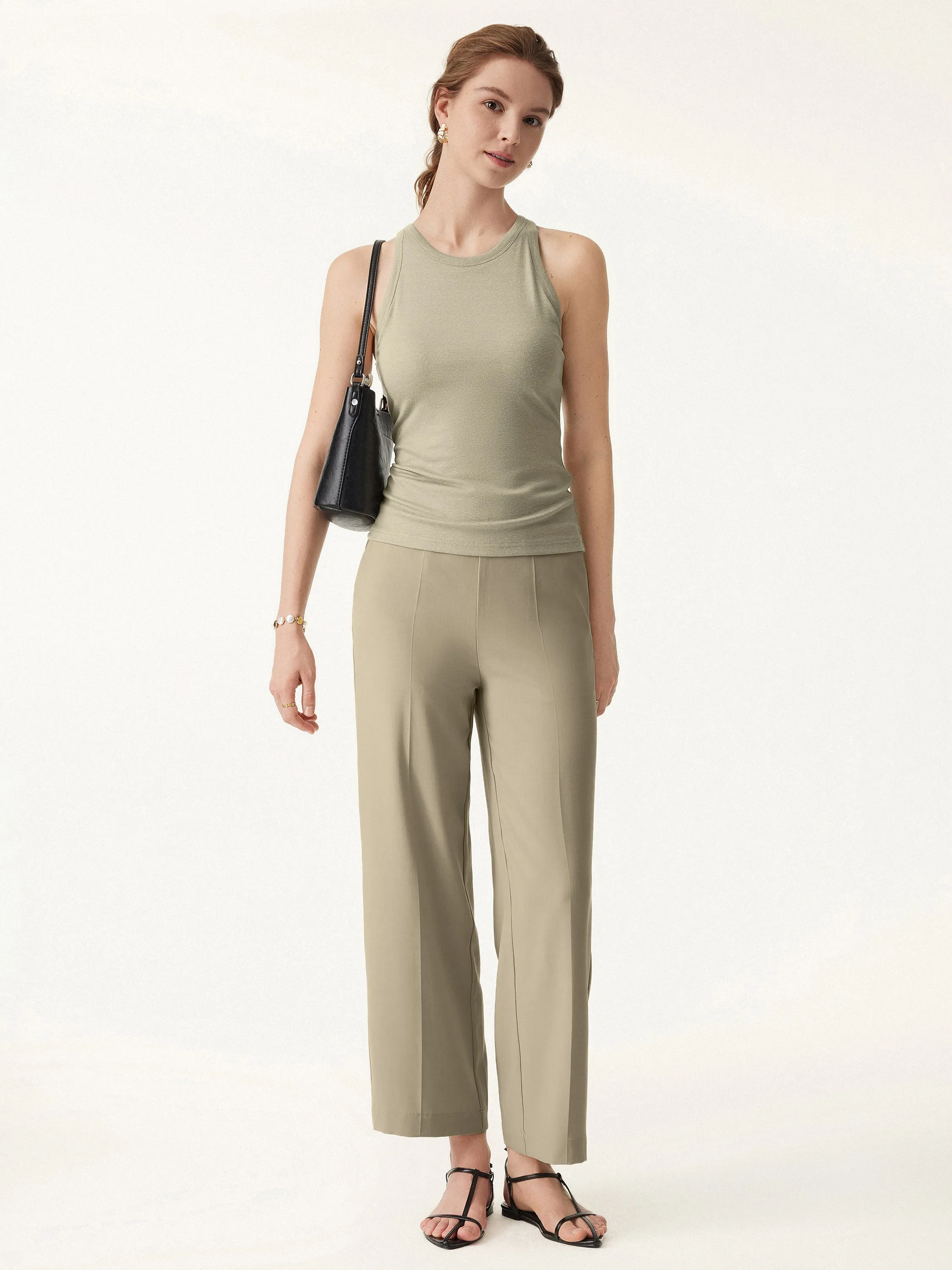 Wrinkle-resistant Tencel-linen Straight Leg Pant sold by ogl move product image thumbnail 3