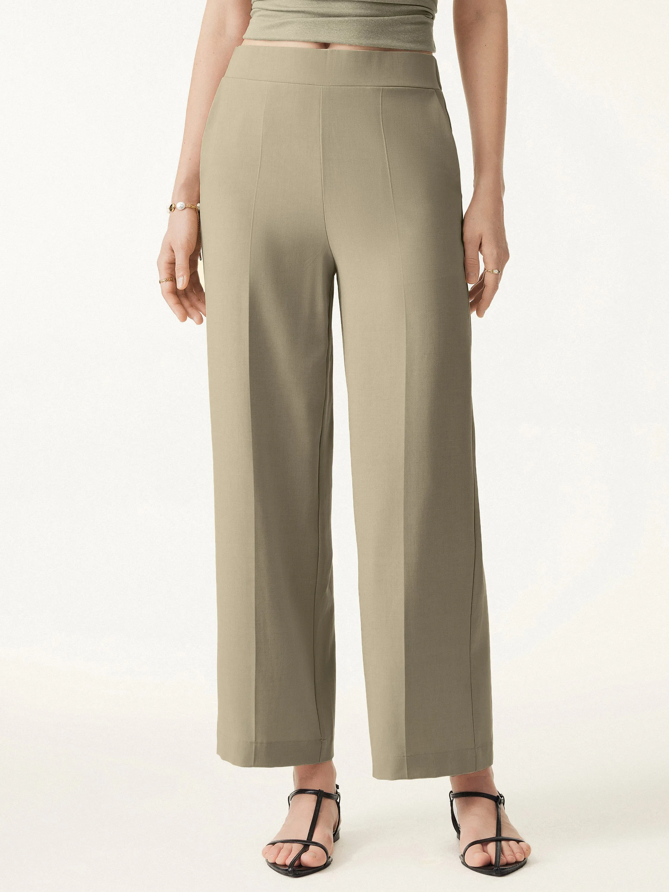 Wrinkle-resistant Tencel-linen Straight Leg Pant sold by ogl move product image thumbnail 4