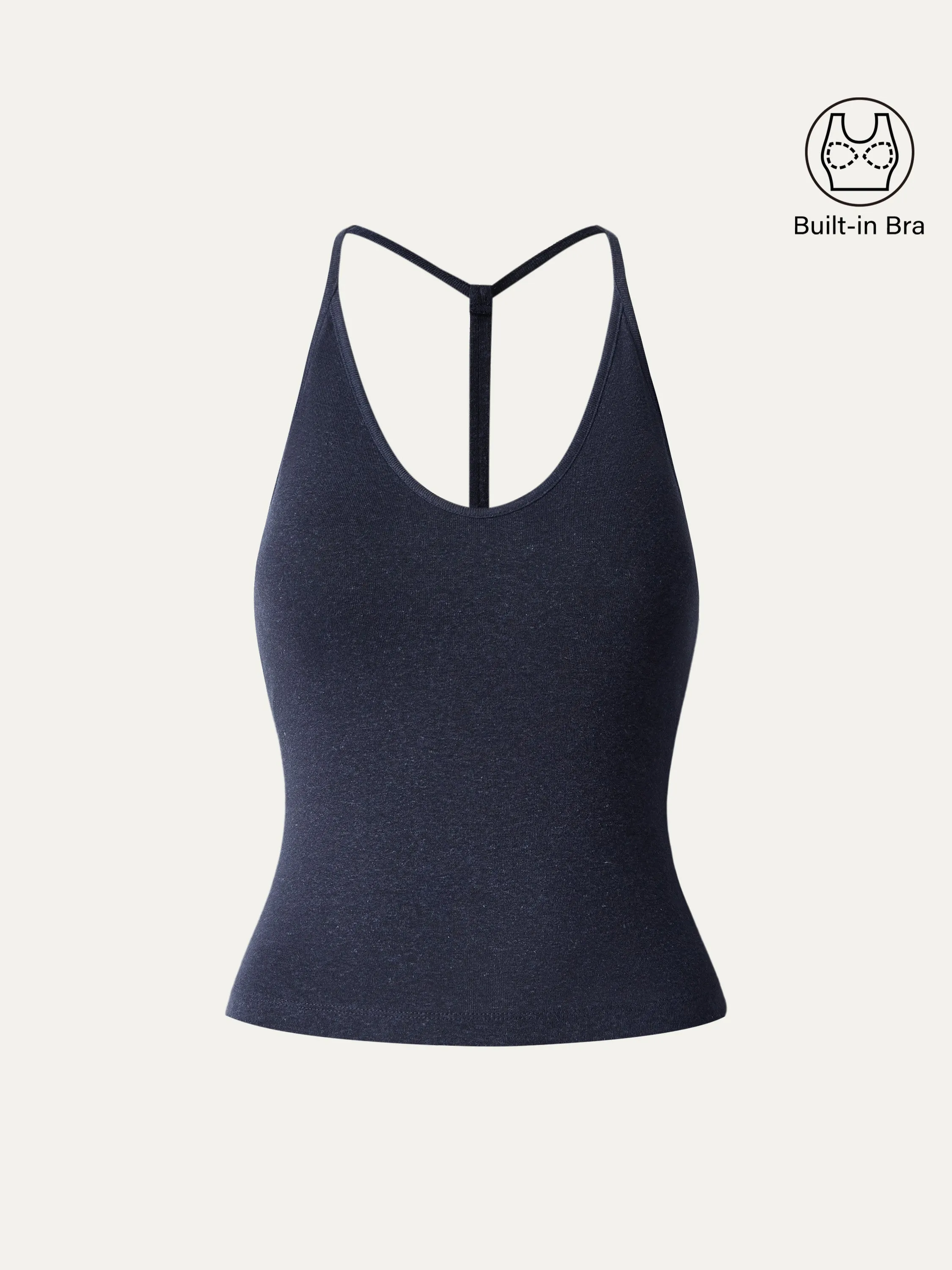 Soft Linen Luxe V-neck T-back Airy Brami Tank sold by OGLmove product image thumbnail 4