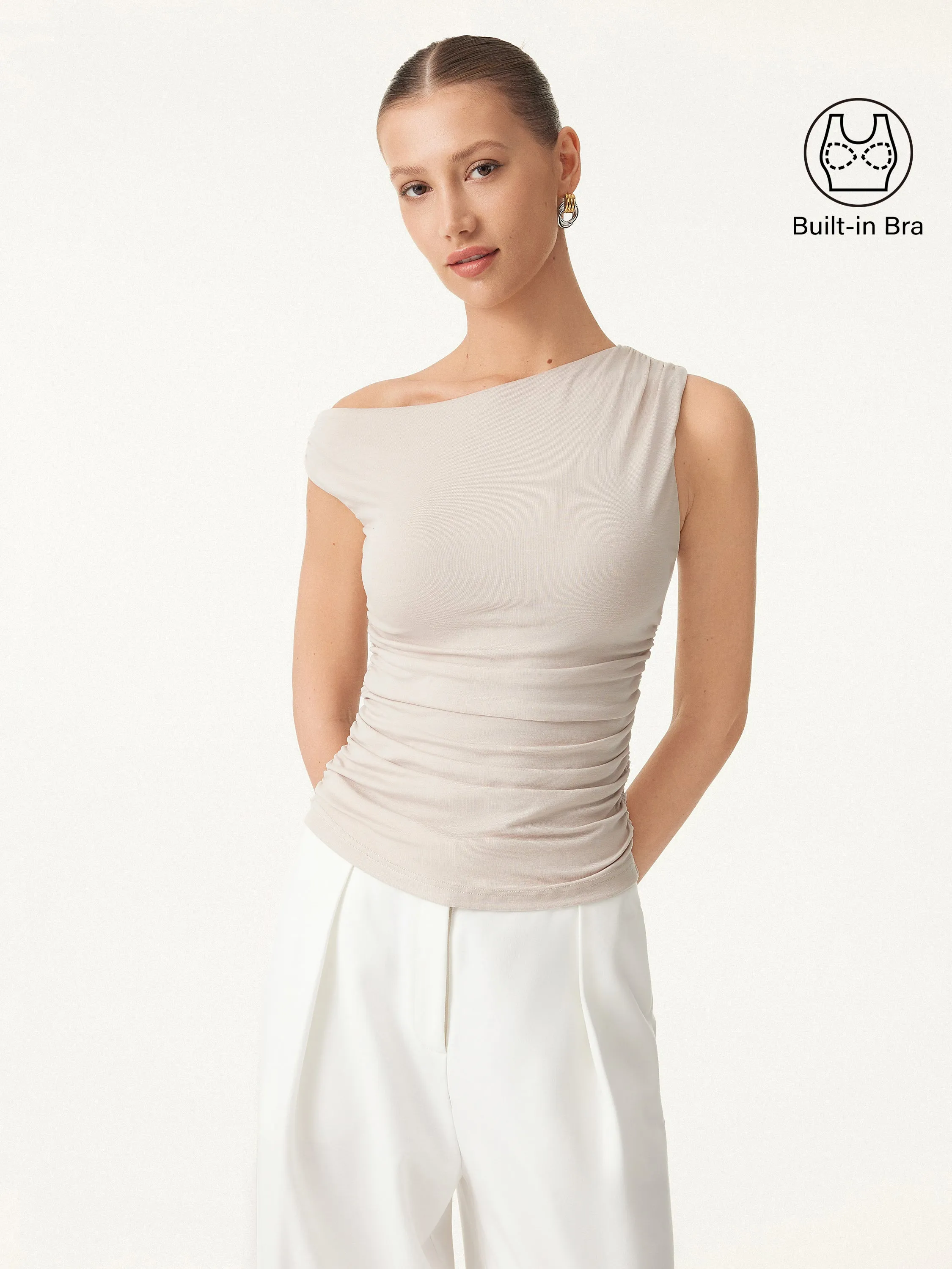 Cooling Asymmetrical Ruched Brami sold by ogl move product image thumbnail 4