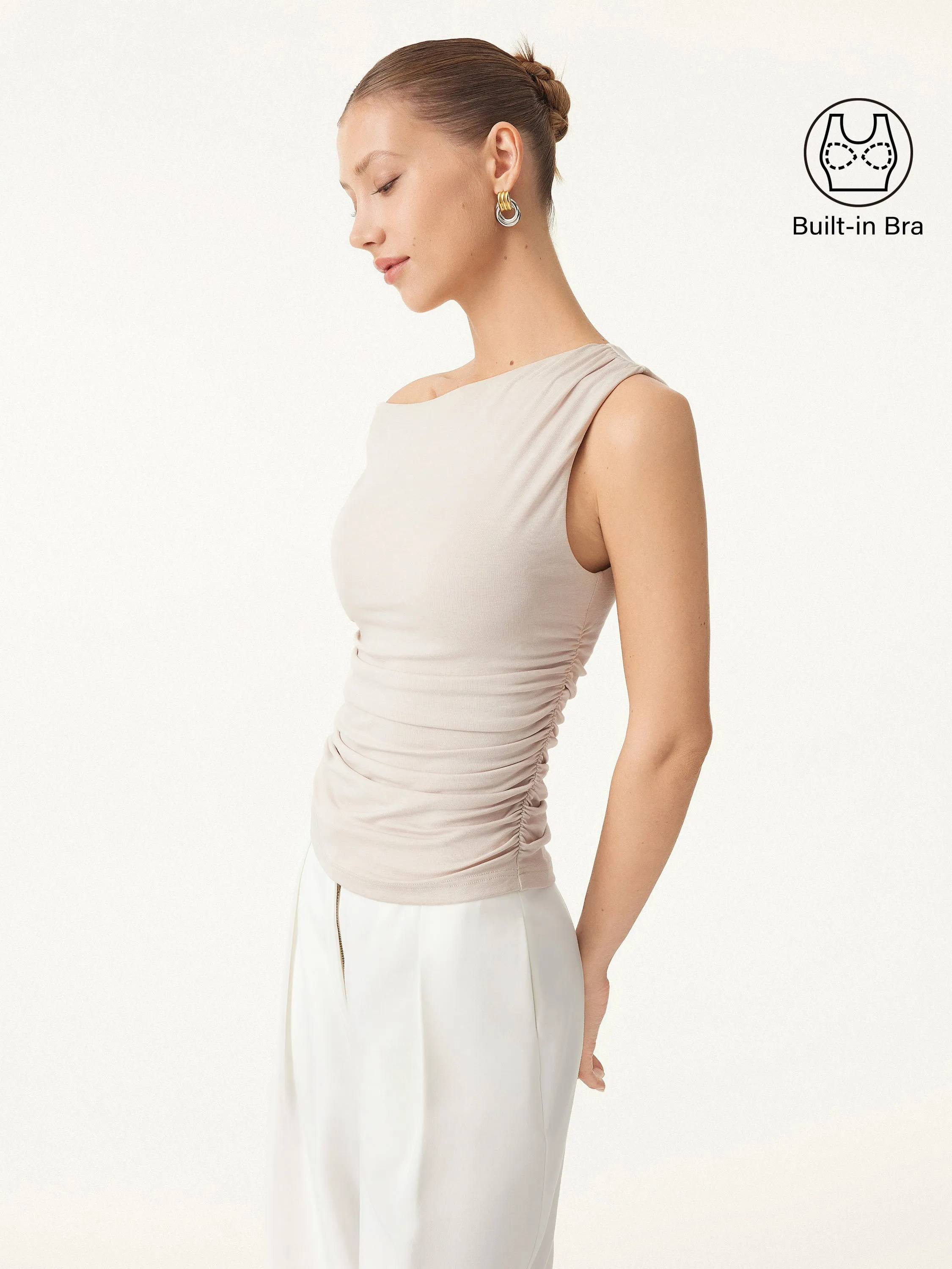 Cooling Asymmetrical Ruched Brami sold by ogl move
