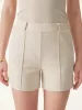 Sandwashed Mid Rise Pull-on Shorts with Pockets sold by ogl move