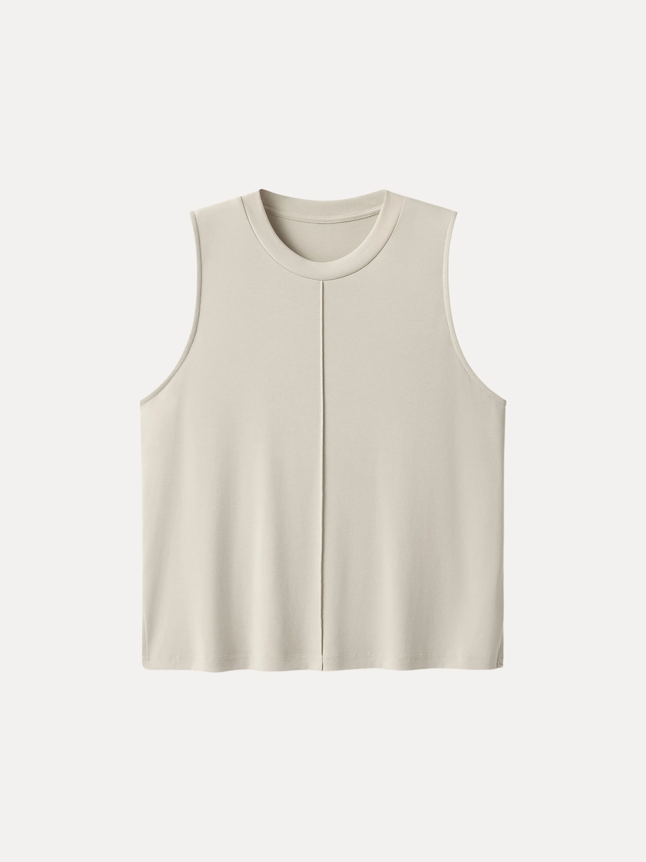 Sandwashed Crewneck Side Slit Relaxed Tank sold by ogl move product image thumbnail 3