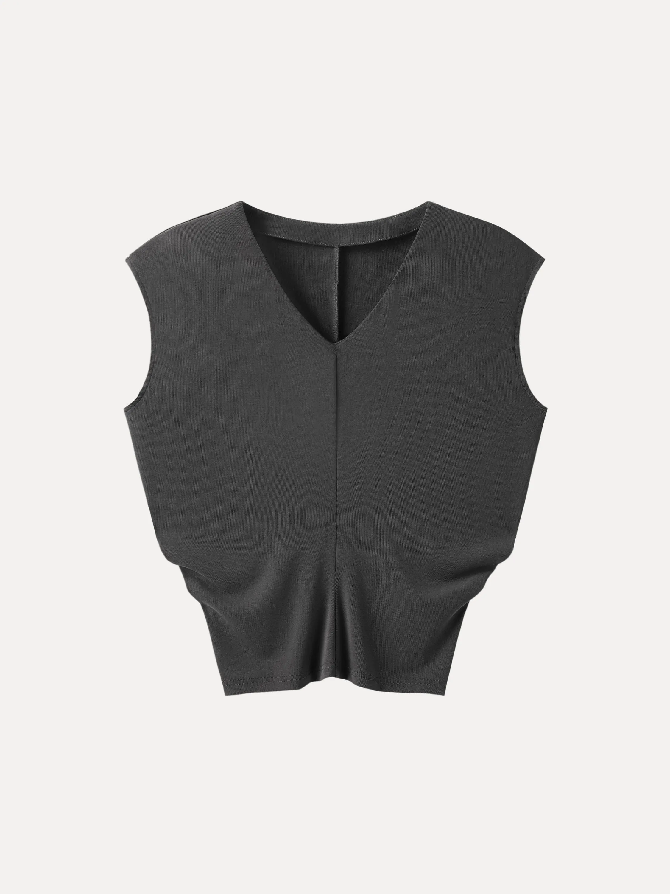 Sandwashed V-neck Cap Sleeve Top sold by OGLmove product image thumbnail 2