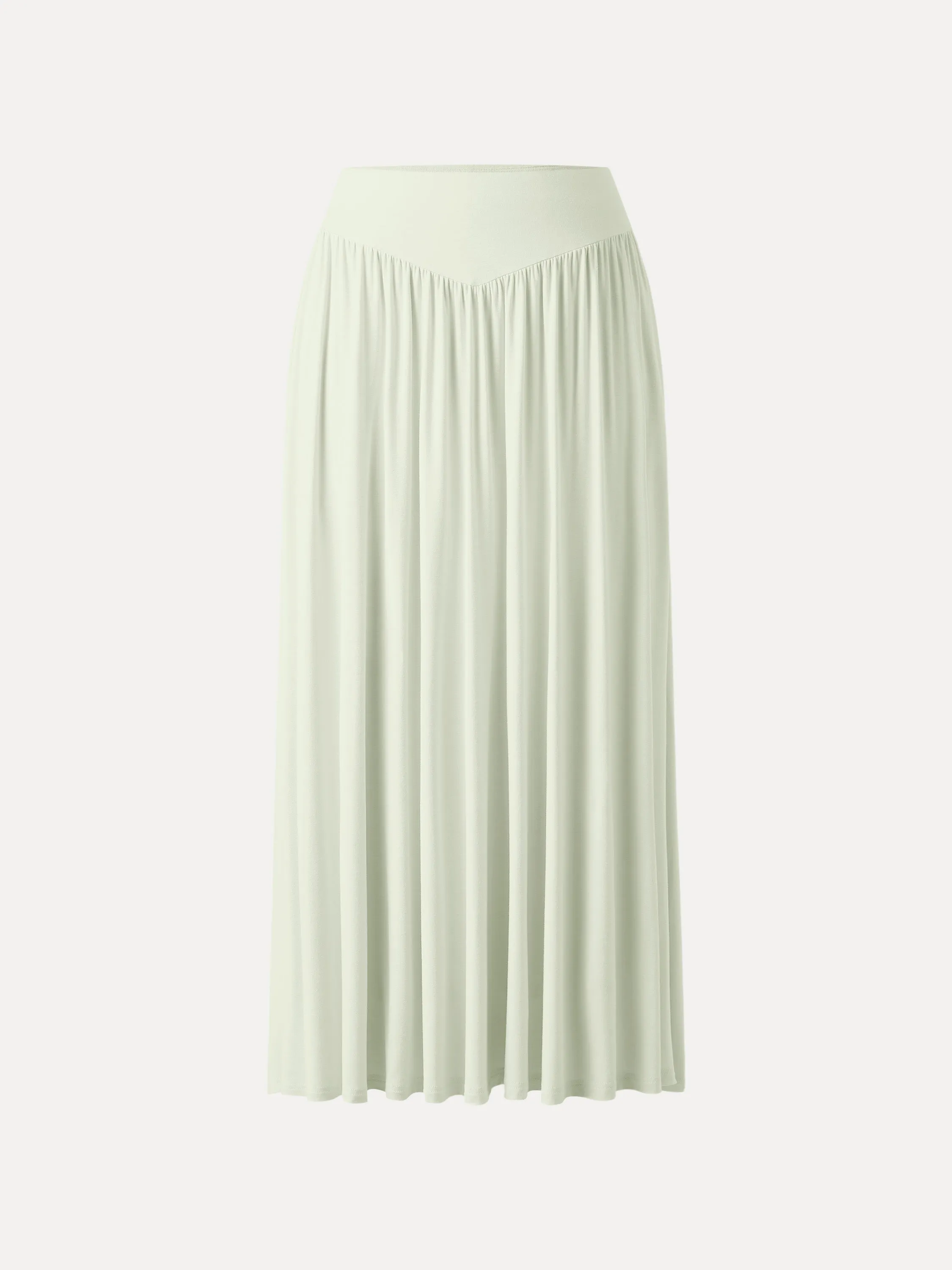 Ultrasoft V-shape Waist Gathred Maxi Circle Skirt with Pockets sold by OGLmove product image thumbnail 2