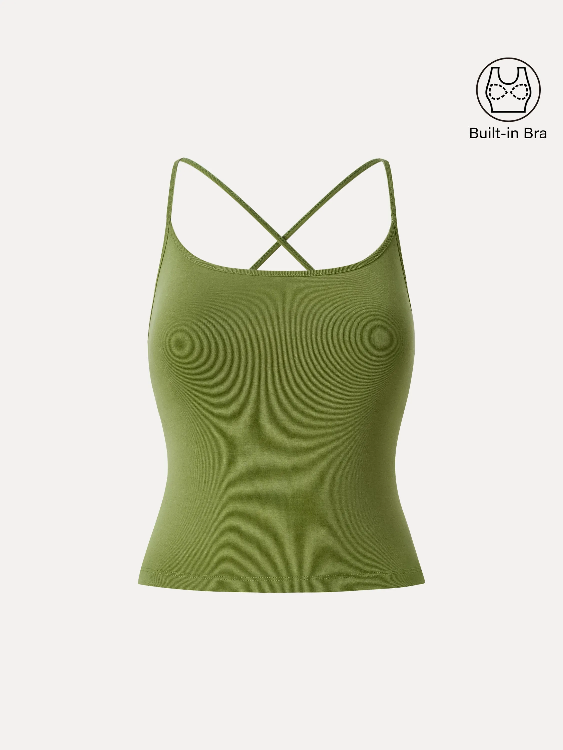 Sandwashed U-neck Cross-back Adjustable Strap Spaghetti Brami sold by ogl move product image thumbnail 3