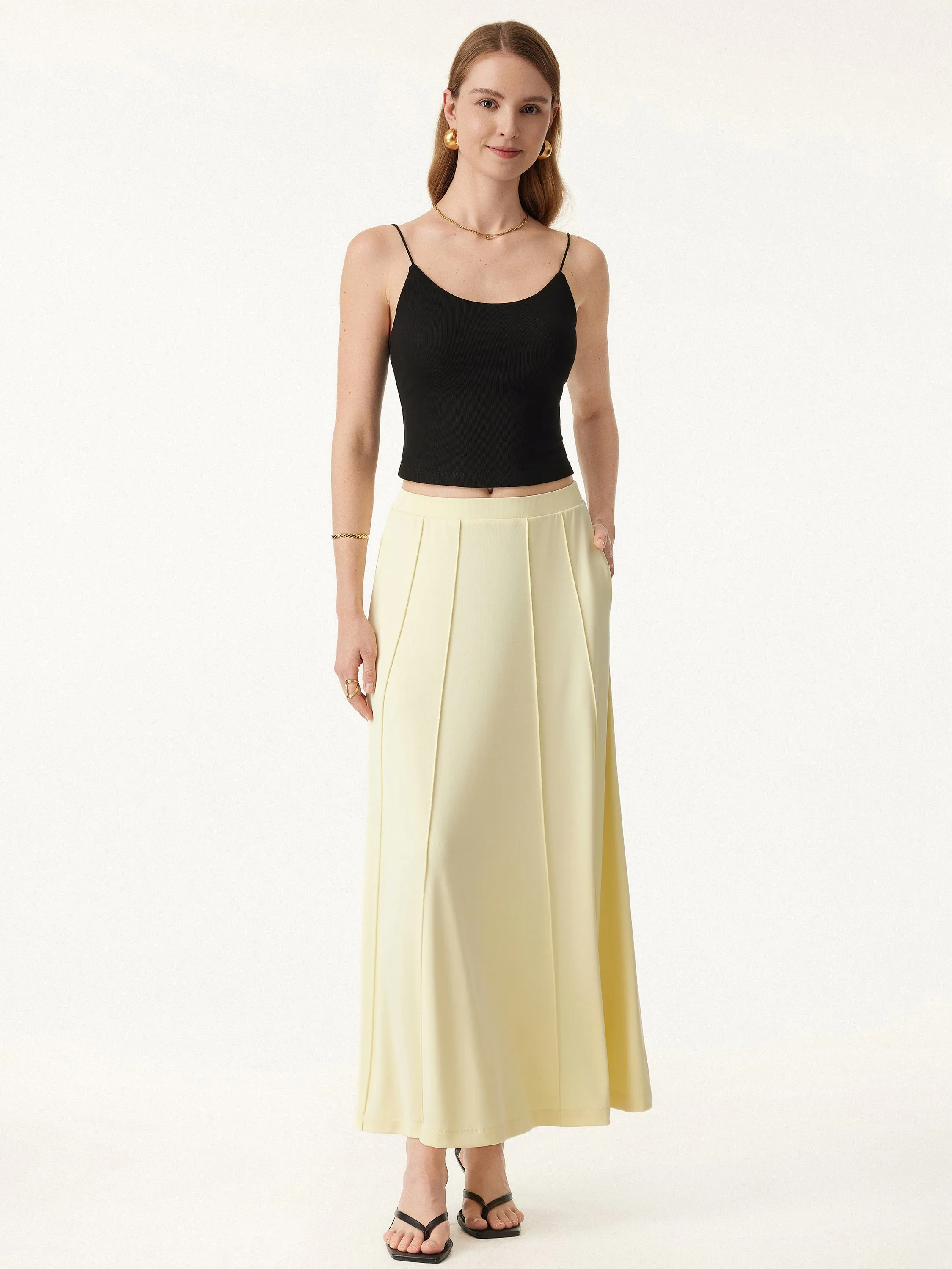 Stretch Cotton U-neck Spaghetti Slim Strap Brami sold by ogl move product image thumbnail 3