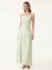 2Pcs Set Adjustable Spaghetti Straps Brami & V-shape Maxi Skirt with Pockets sold by ogl move