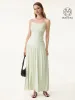 2Pcs Set Adjustable Spaghetti Straps Brami & V-shape Maxi Skirt with Pockets sold by ogl move