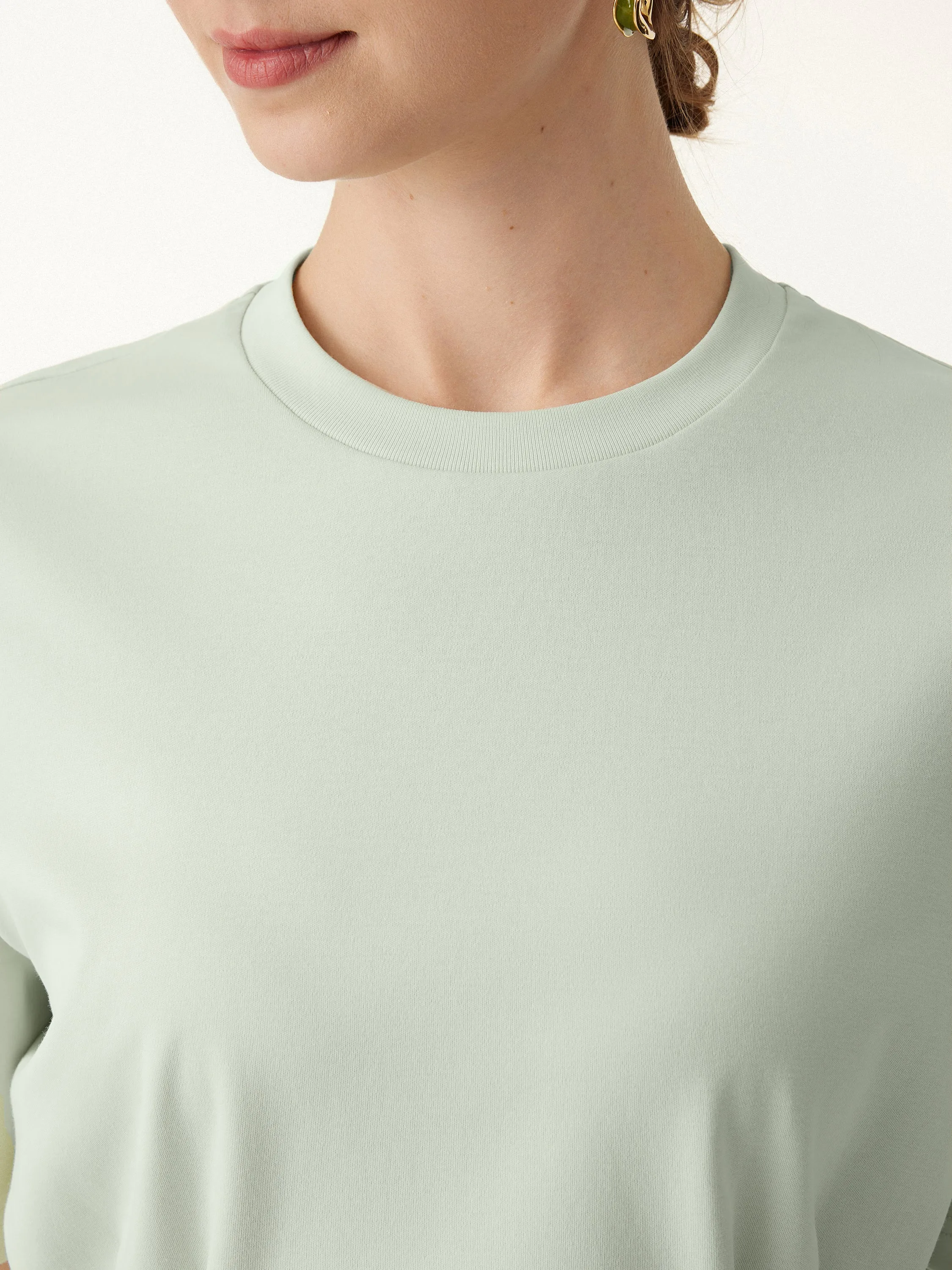 Crewneck Short Sleeve Cinched Waist Tee sold by OGLmove product image thumbnail 4