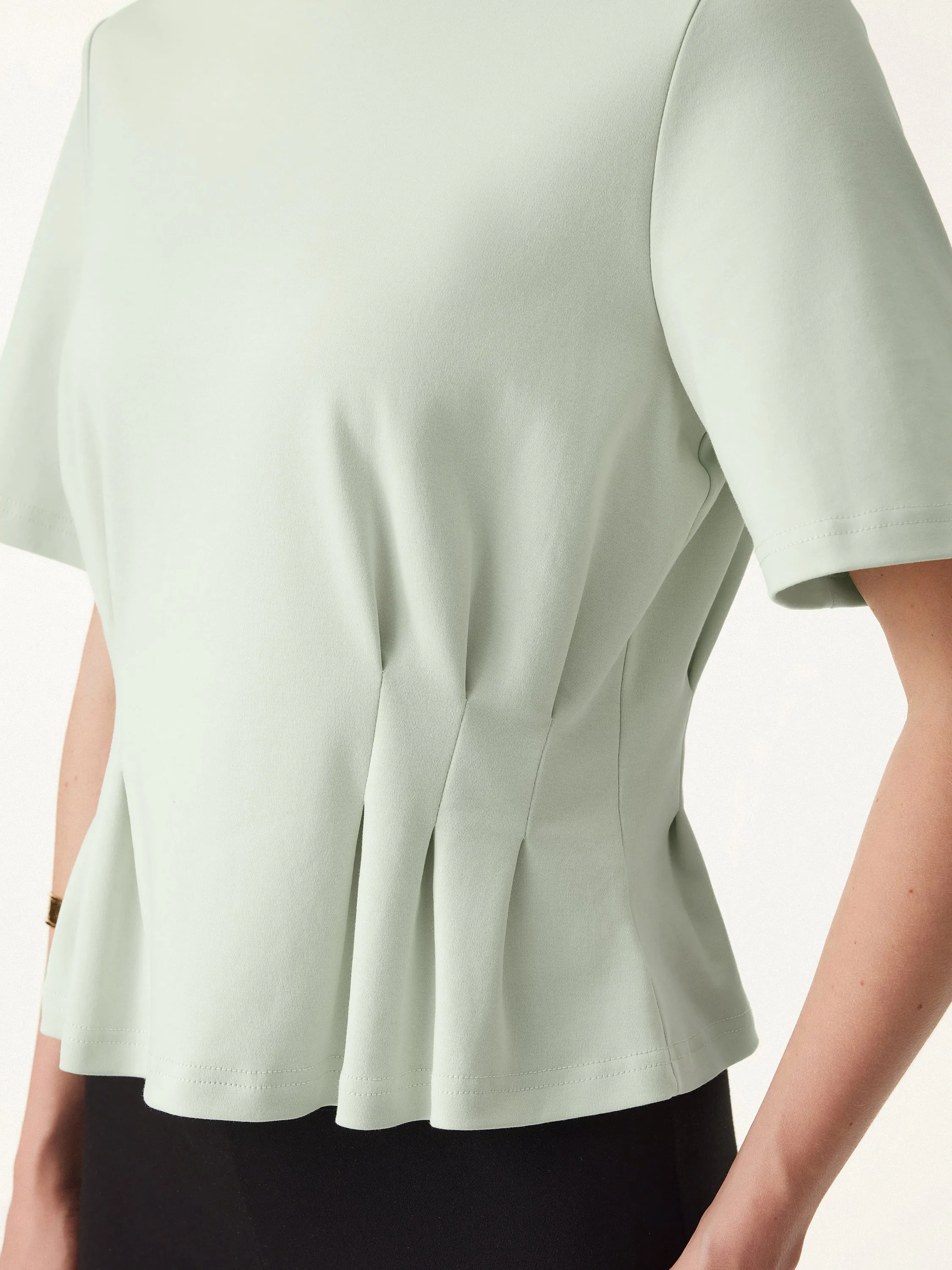 Crewneck Short Sleeve Cinched Waist Tee sold by OGLmove product image thumbnail 2