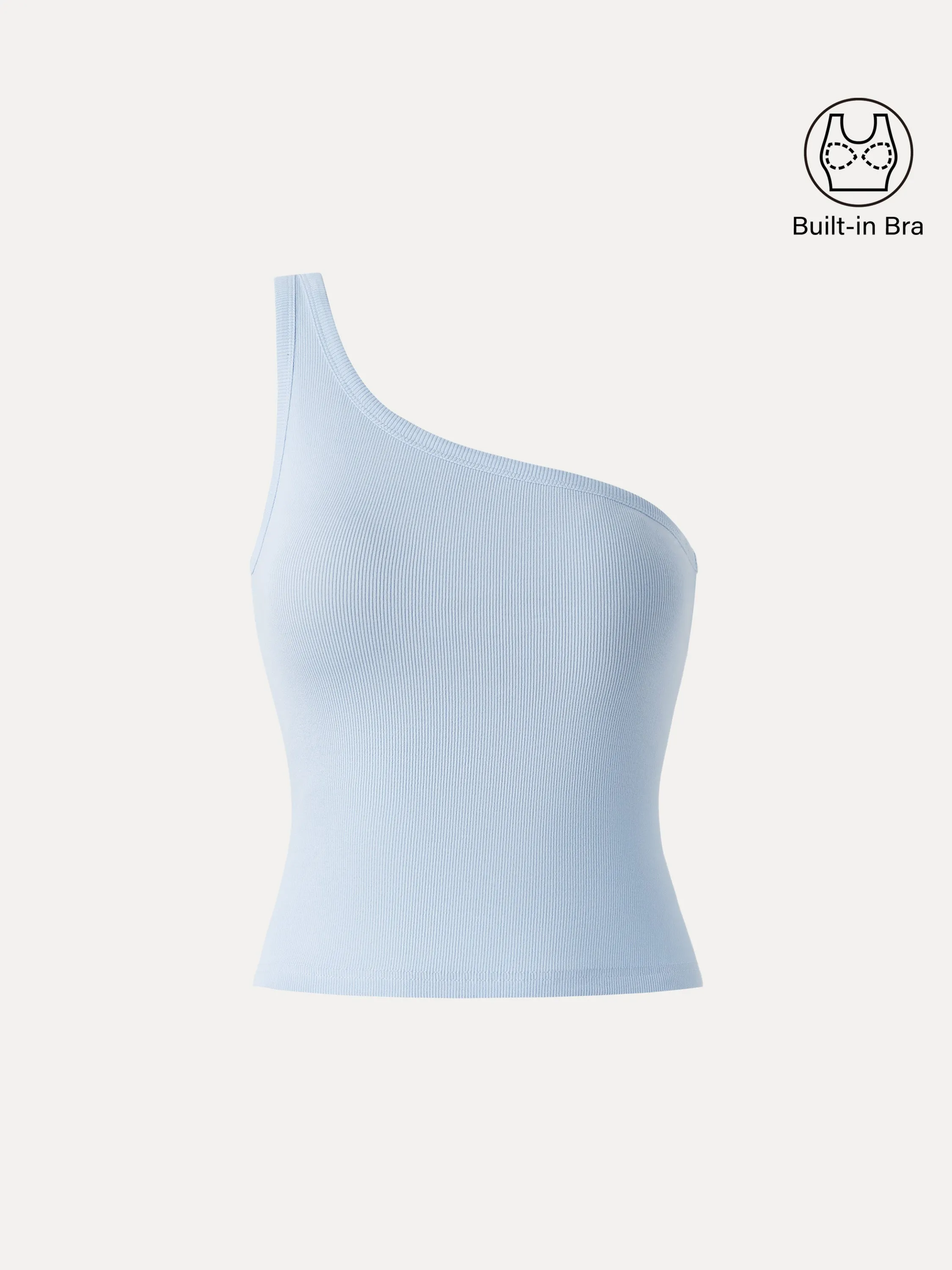 Stretch Cotton One Shoulder Brami Tank sold by ogl move product image thumbnail 3