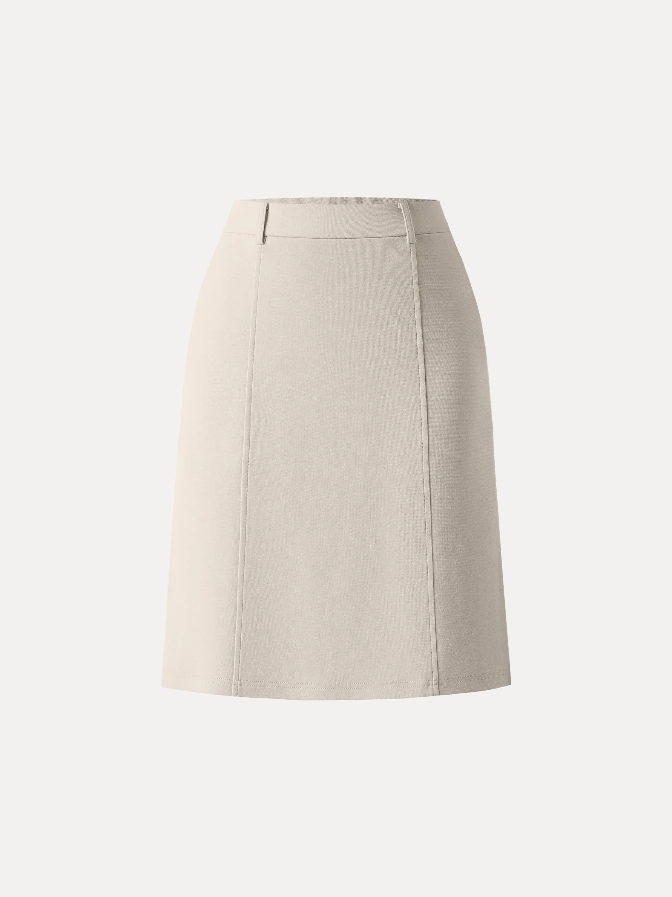 Sandwashed A-line Pull-on Midi Skirt with Pockets sold by ogl move product image thumbnail 3