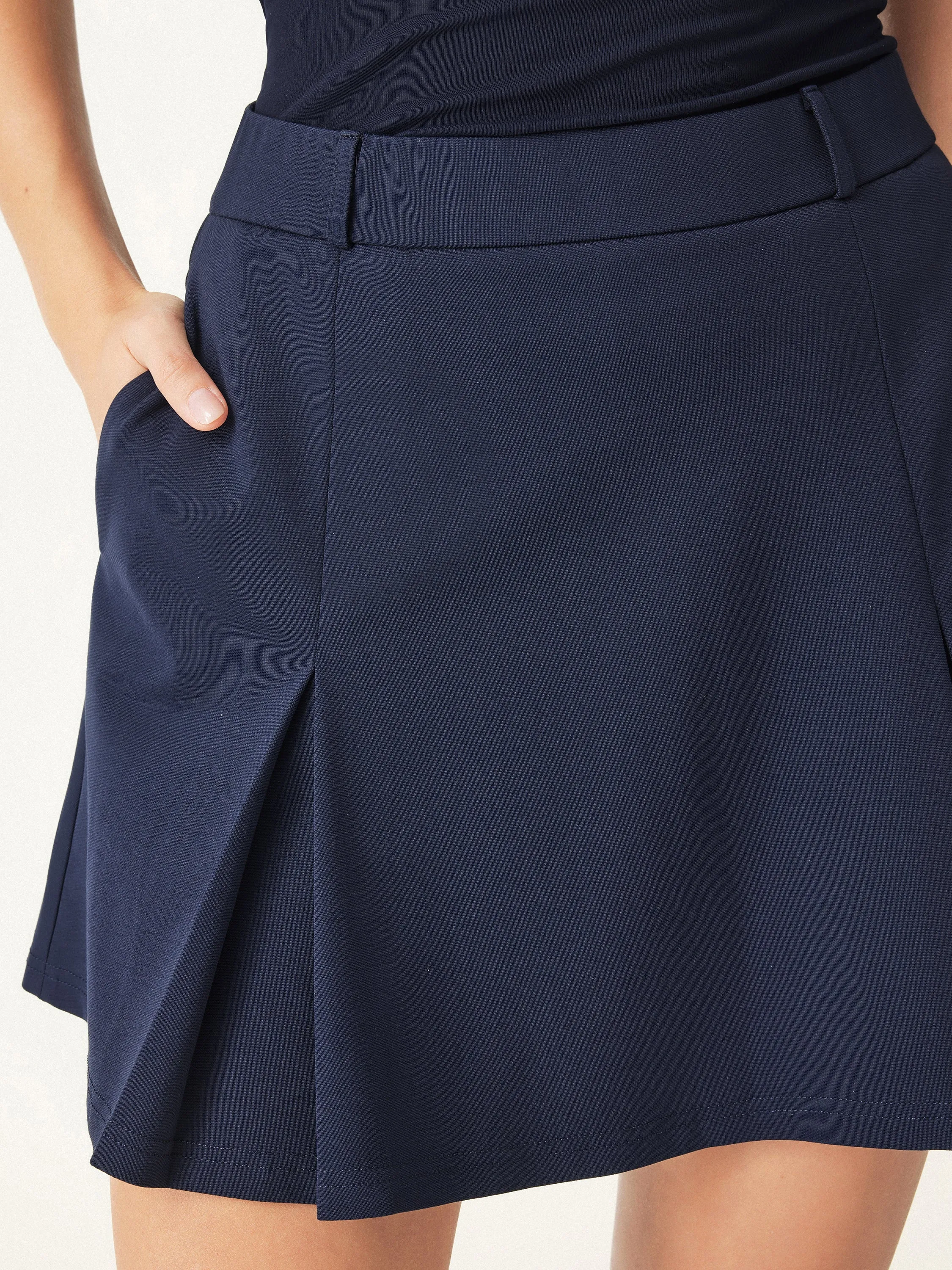 Bamboo Ponte Mid Rise Skort with Pockets sold by ogl move product image thumbnail 5