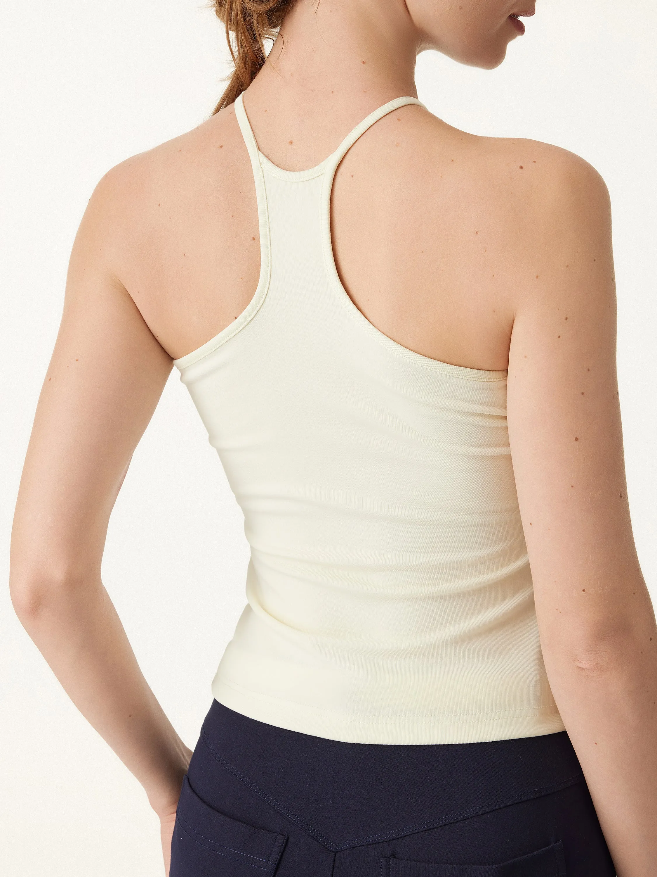 Stretch Cotton Crewneck Spaghetti Brami sold by ogl move product image thumbnail 2