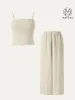 2Pcs Set Striped Adjustable Spaghetti Brami &  Striped Wide Leg Pants with Pockets sold by ogl move