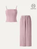 2Pcs Set Striped Adjustable Spaghetti Brami &  Striped Wide Leg Pants with Pockets sold by ogl move