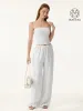 2Pcs Set Striped Adjustable Spaghetti Brami &  Striped Wide Leg Pants with Pockets sold by ogl move