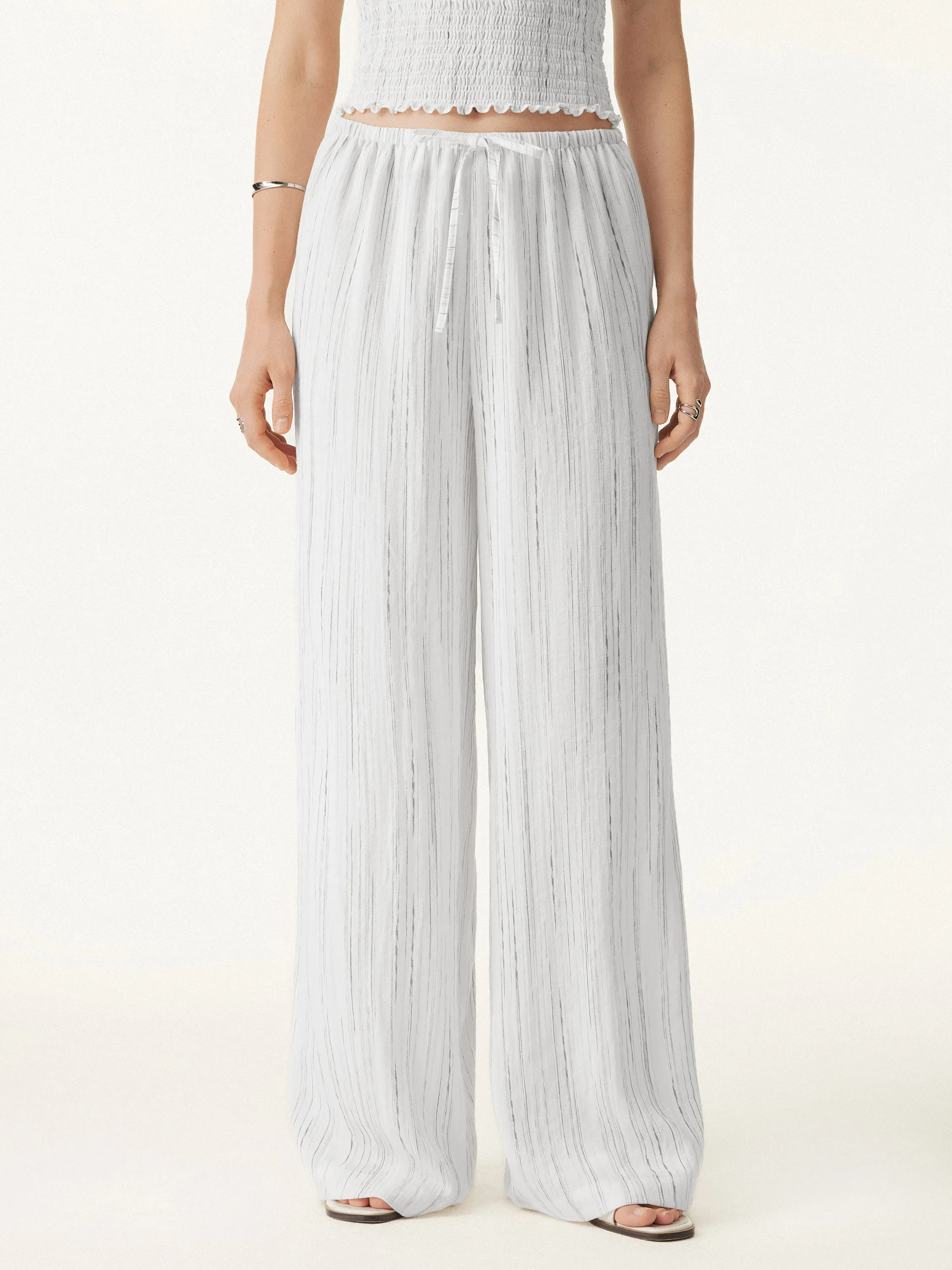 Summer Classic Striped Wide Leg Pants with Pockets sold by OGLmove product image thumbnail 5