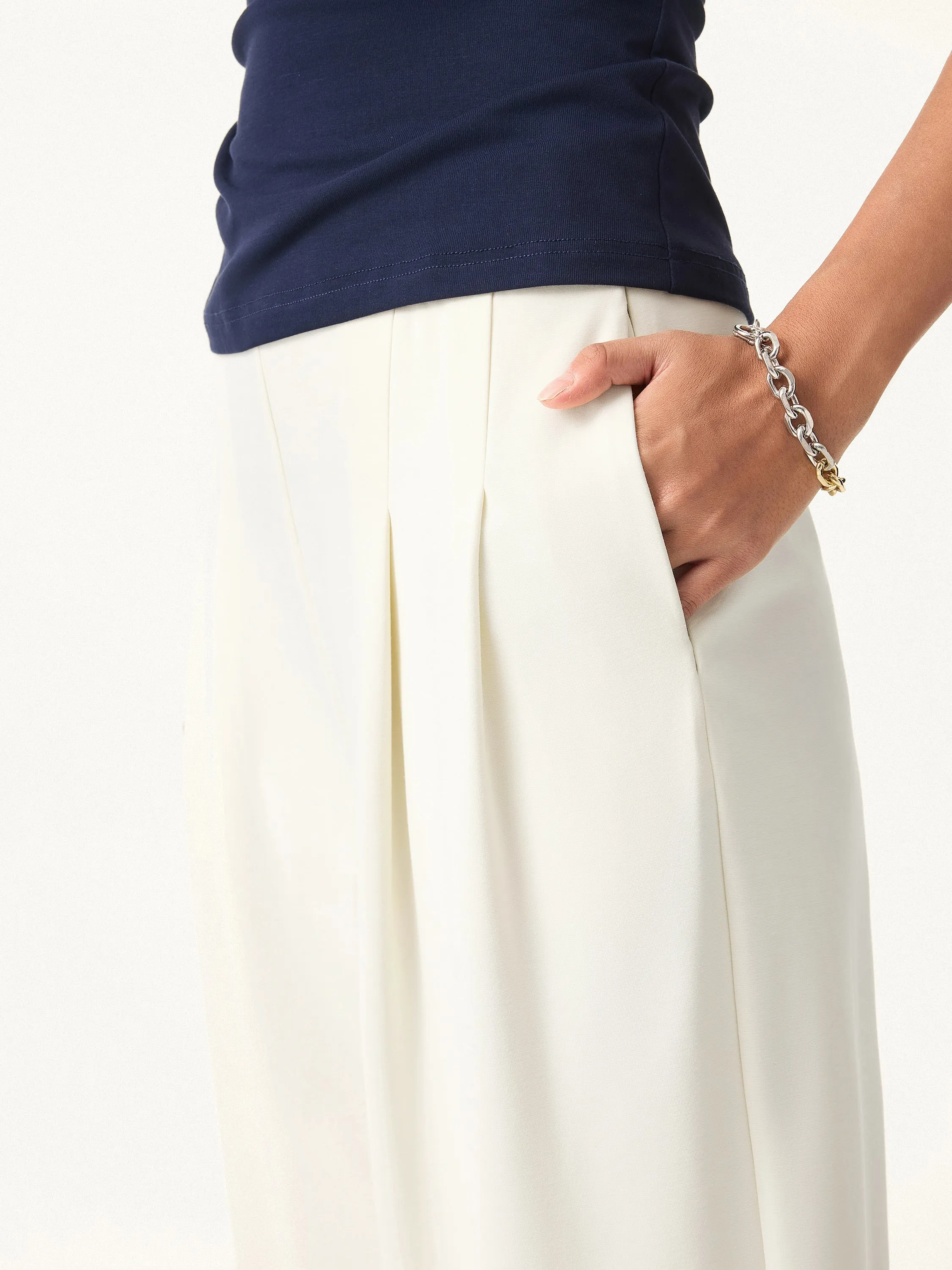 High Rise Cropped Tucked Wide Leg Pants with Pockets sold by ogl move product image thumbnail 5