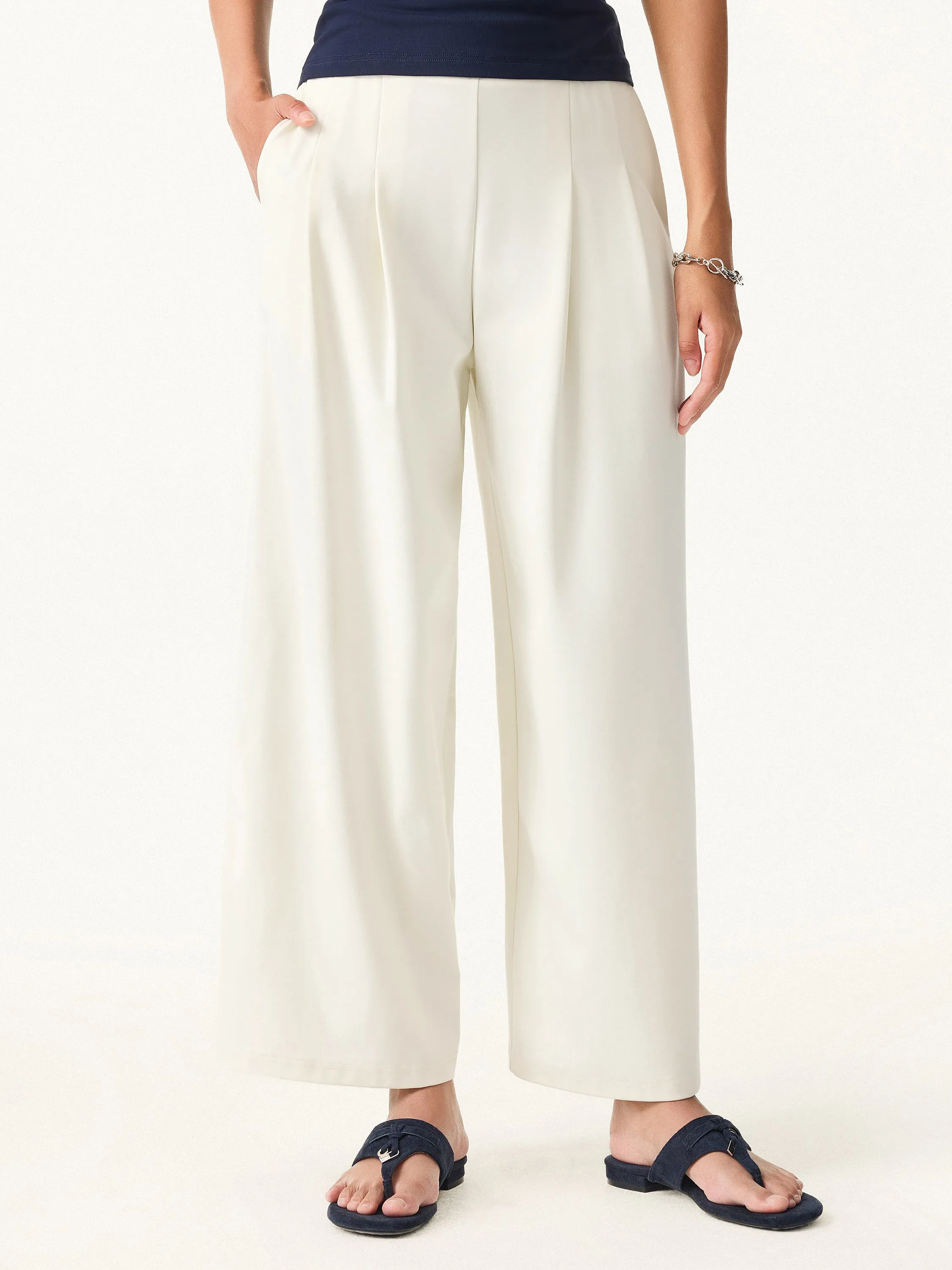 High Rise Cropped Tucked Wide Leg Pants with Pockets sold by ogl move product image thumbnail 4