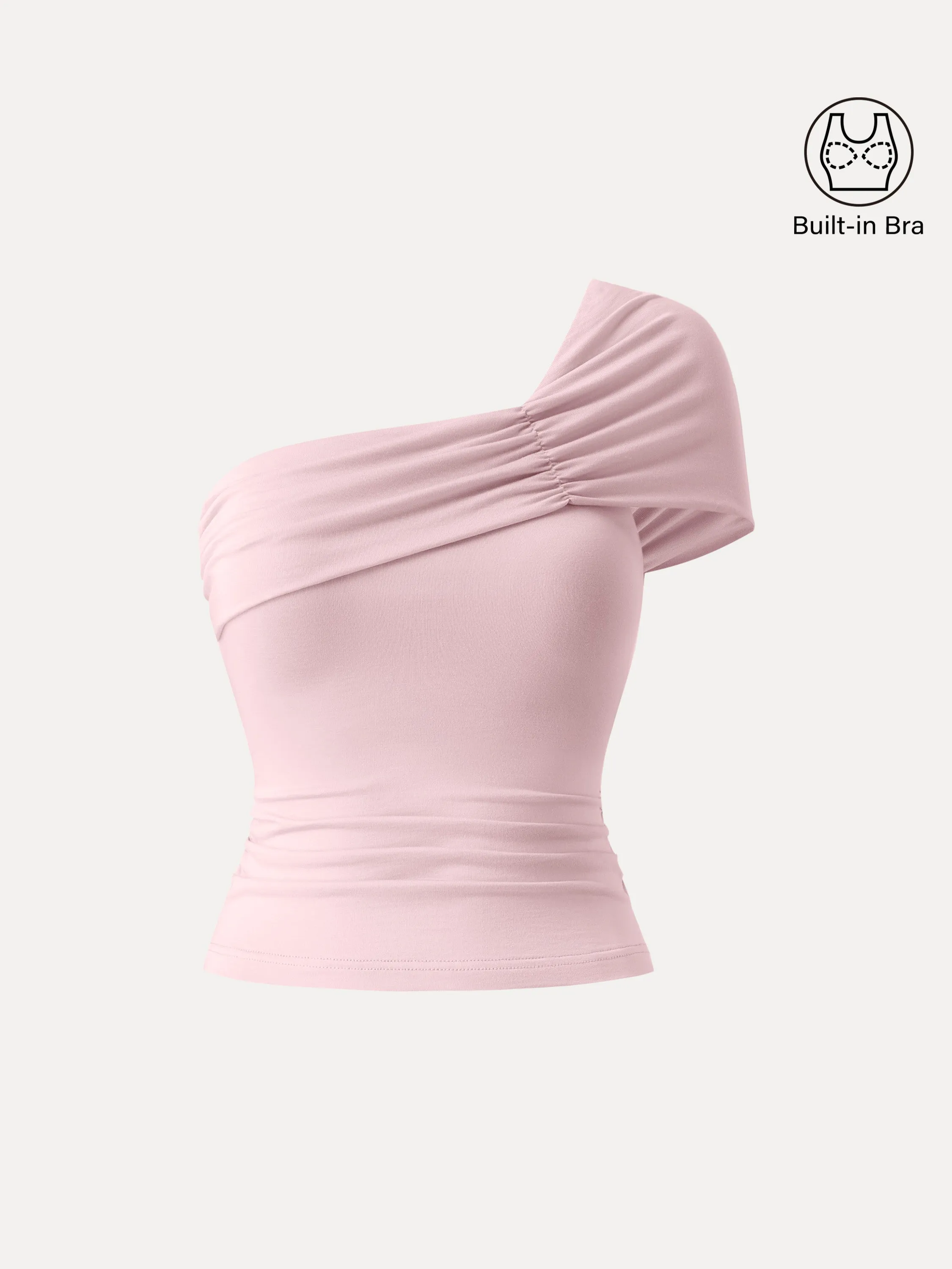 One-Shoulder Ruched Brami Top sold by ogl move product image thumbnail 3