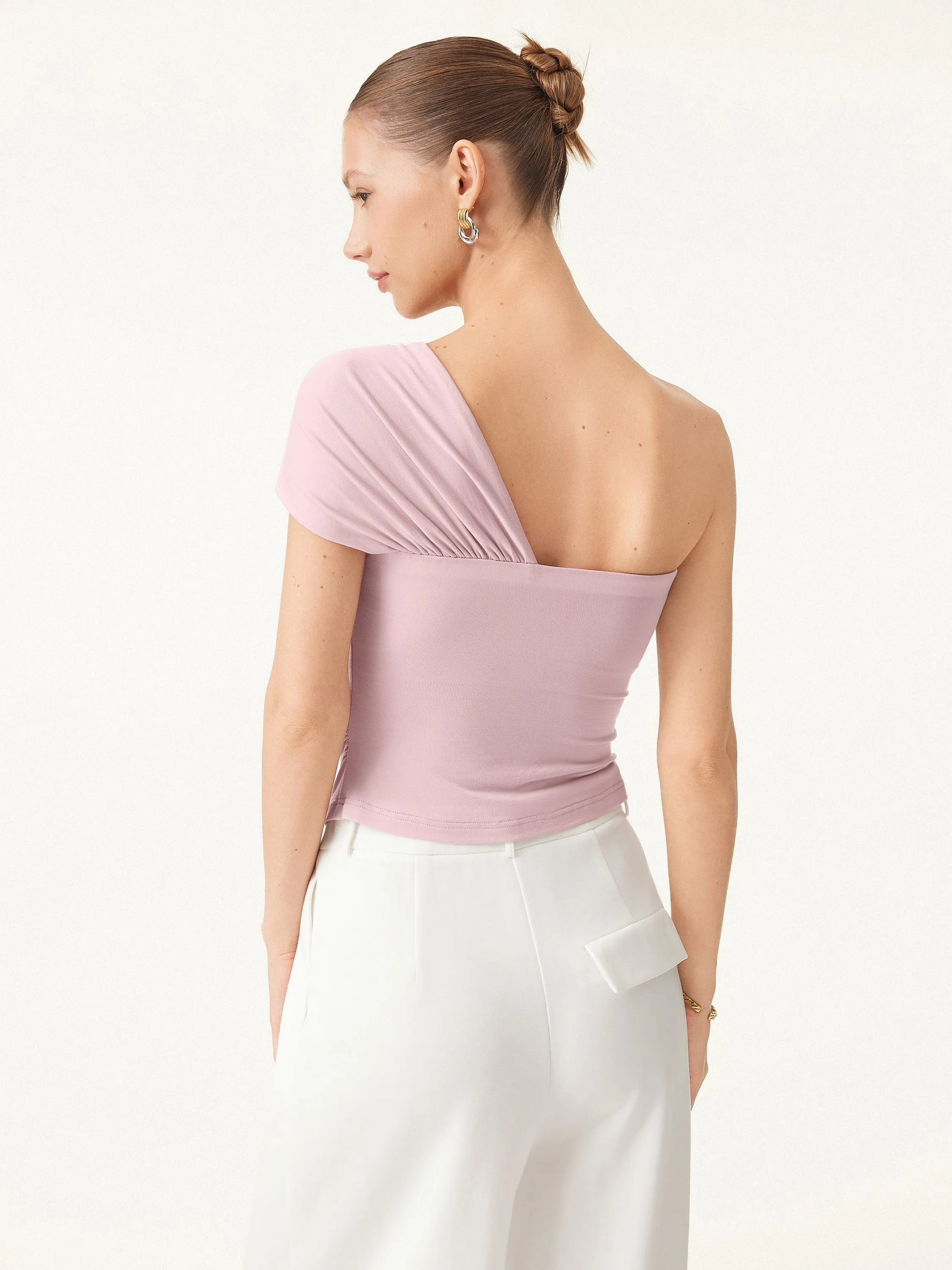 One-Shoulder Ruched Brami Top sold by ogl move product image thumbnail 2