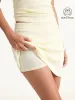 Stretch Cotton Pointelle A-line Mini Skirt with Built-in Shorts sold by ogl move