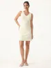 Stretch Cotton Pointelle A-line Mini Skirt with Built-in Shorts sold by ogl move
