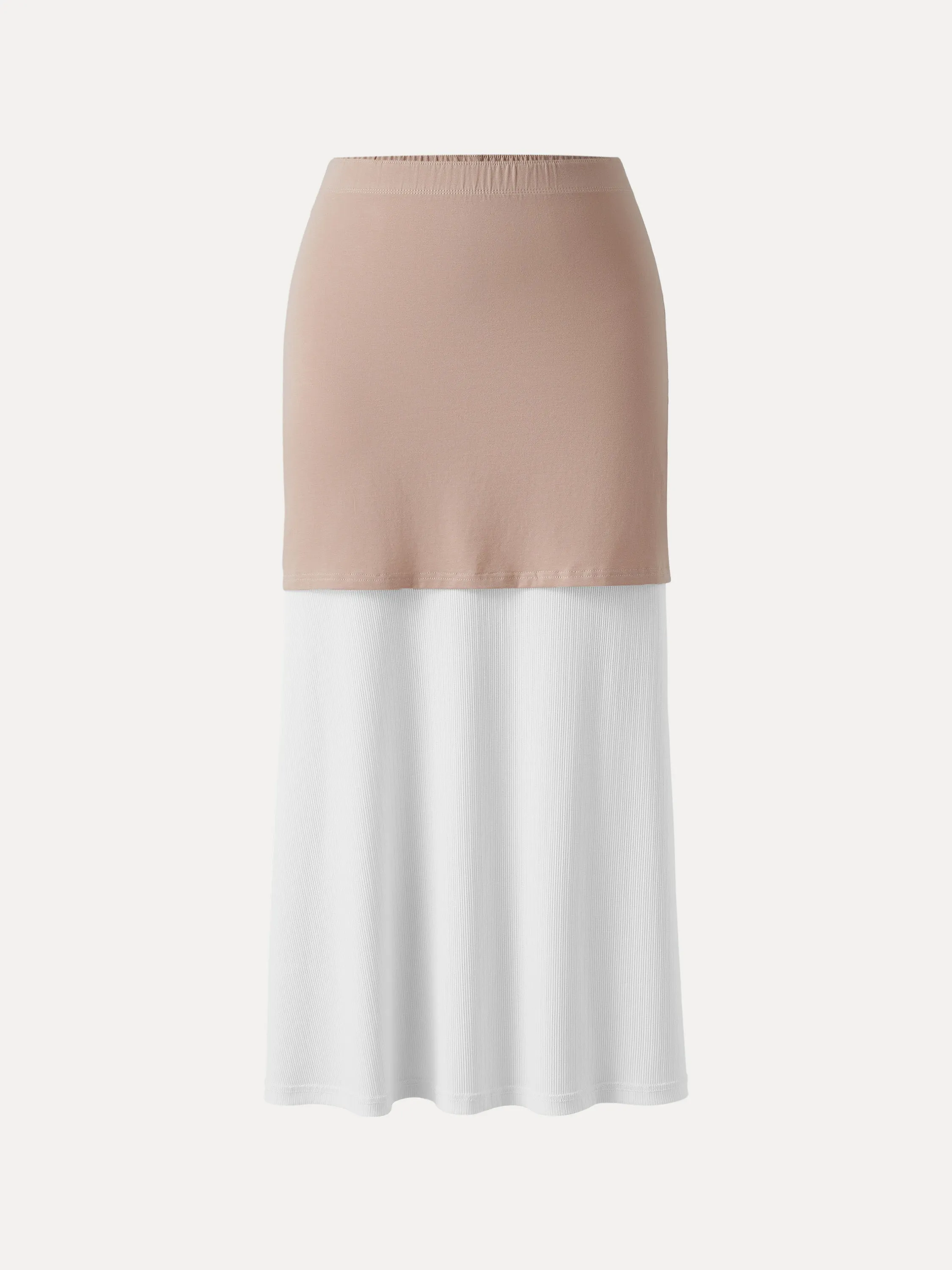 Stretch Cotton Pointelle A-line Midi Skirt sold by ogl move product image thumbnail 3