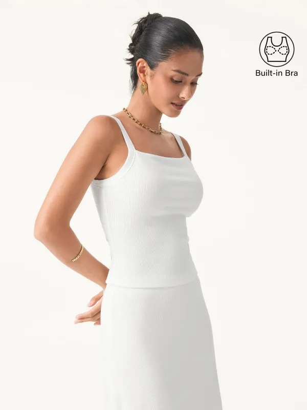 Stretch Cotton Pointelle Wide Straps Brami Tank sold by ogl move