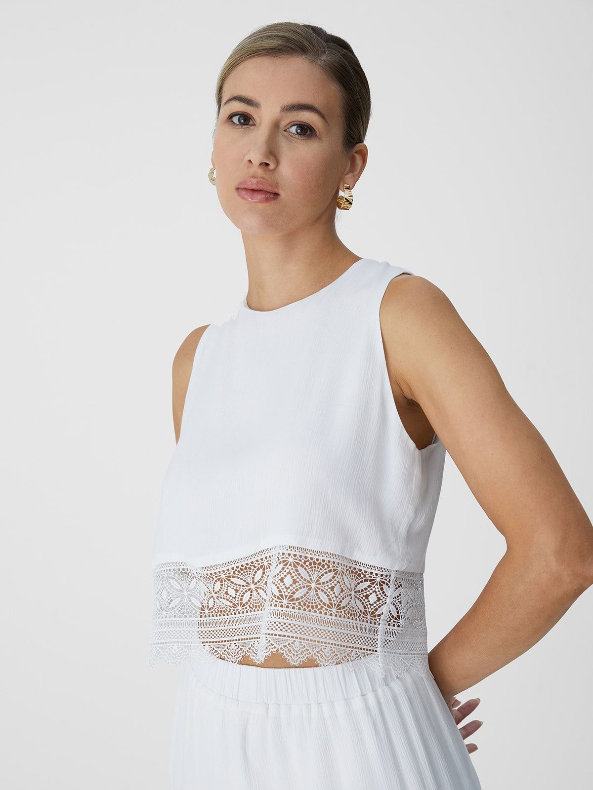 Lace Panel Crew Vacay Tank sold by ogl move product image thumbnail 4