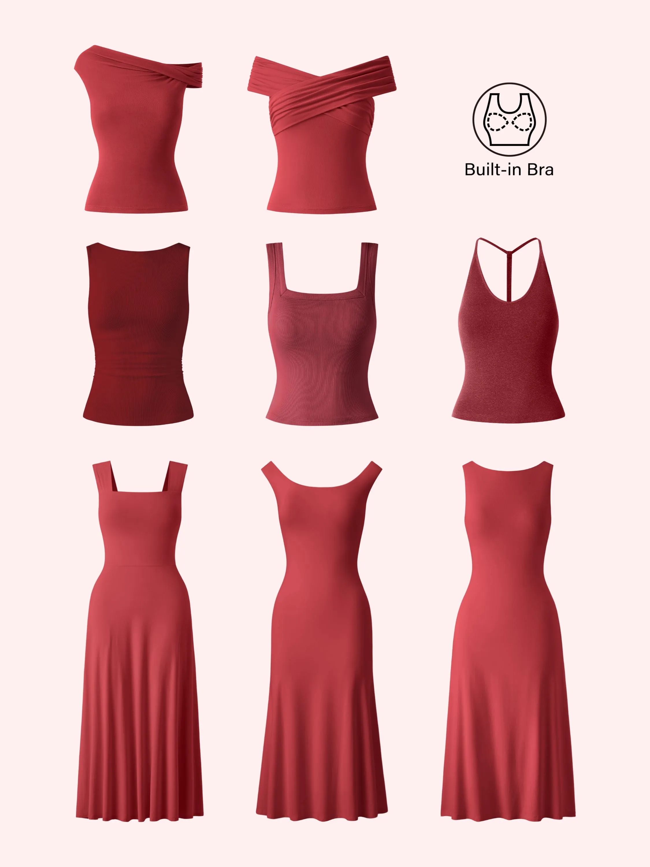 Red Tonal Co-ord Capsule sold by ogl move